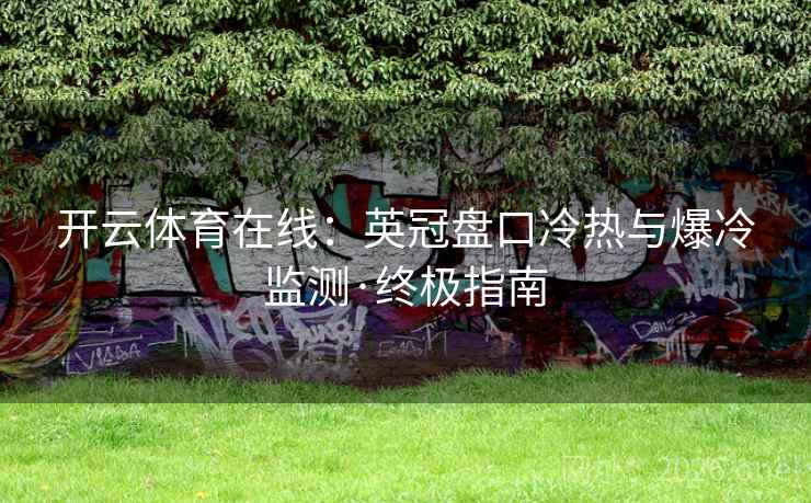 开云体育在线:英冠盘口冷热与爆冷监测·终极指南 开云体育在线:英冠盘口冷热与爆冷监测·终极指南